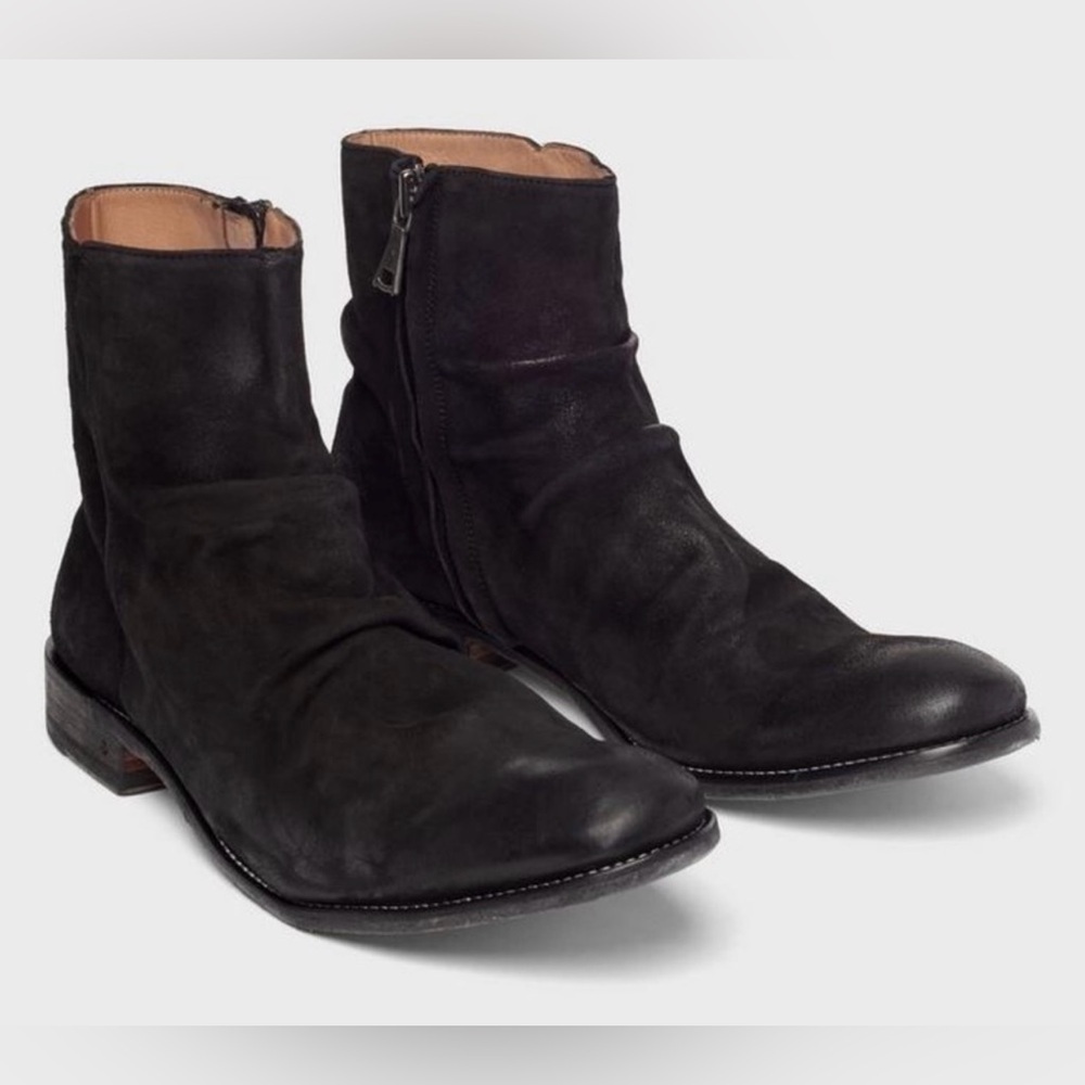 John Varvatos Men’s Morrison Sharpei Dark Brown Lamb Leather Boots Size 9.5 - Picture 2 of 16